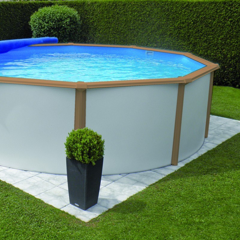 KWAD BAZEN SUPREME SET ALL INCLUSIVE WHITE WOOD OKROGEL